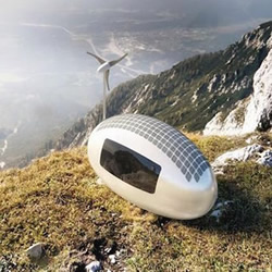 蛋形小屋 Ecocapsule 完全使用再生能源！
