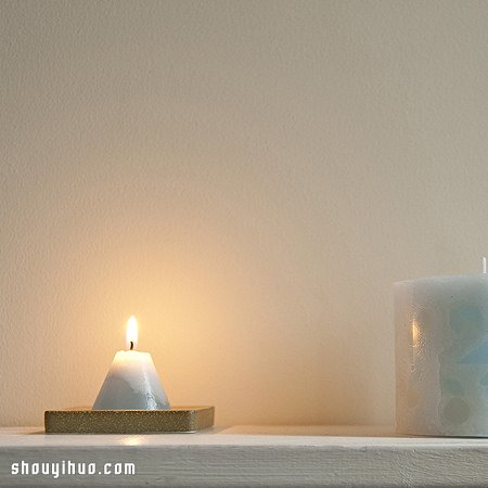 日本蜡烛工艺家铃木由纪子的富士山造型蜡烛