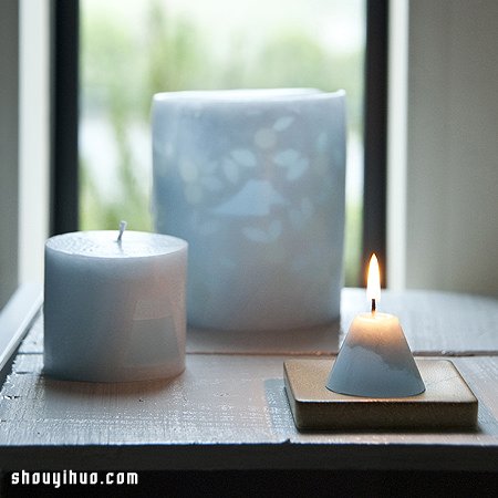 日本蜡烛工艺家铃木由纪子的富士山造型蜡烛