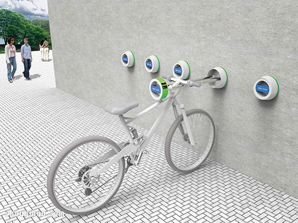 隐藏式墙面自行车架 不占据任何公共空间！