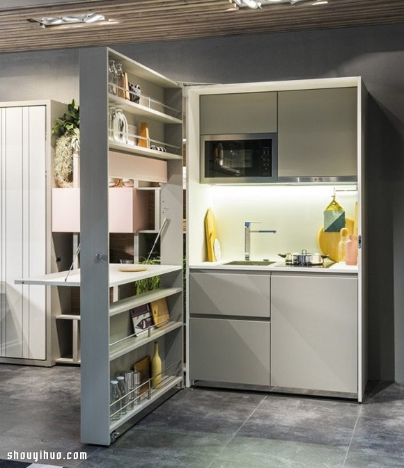 CLEI推出含床铺、厨房与收纳柜的超强家具