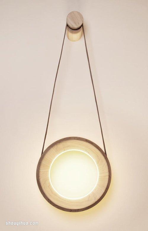 像扯铃般轻柔滚动 动态灯具设计Halo Lamp