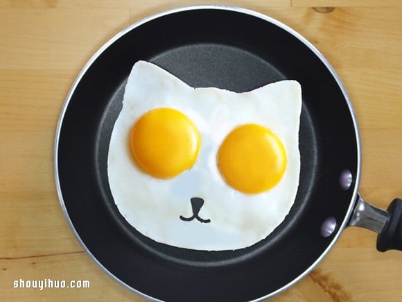 猫咪+太阳蛋的超可爱煎蛋模具 吃出好心情