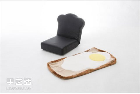 吐司和室椅和荷包蛋盖毯 创意无极限的设计