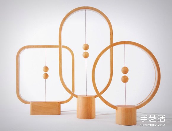 Heng 木球磁吸桌灯 重新思考电灯开关的型态