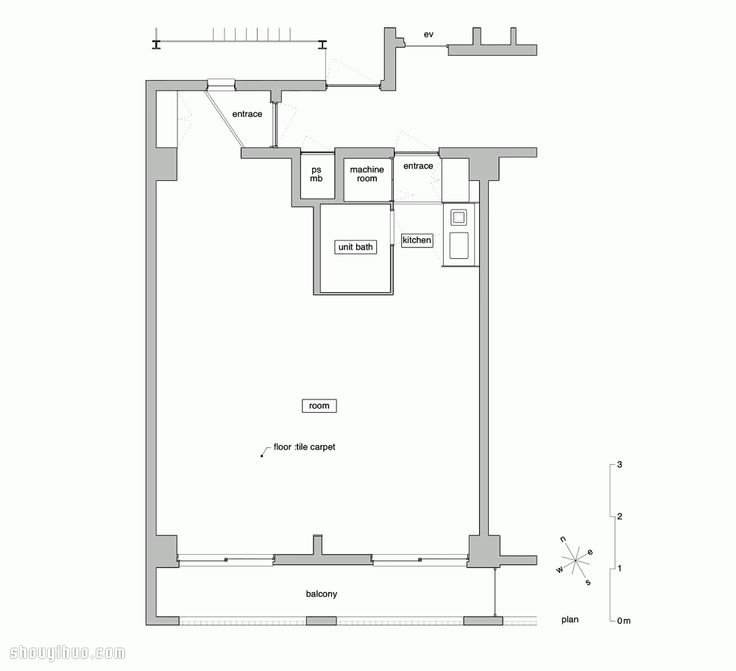 分区+平行视线 充分利用空间单身公寓装修