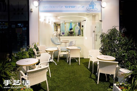 清爽可爱的以色列优格店铺装修设计