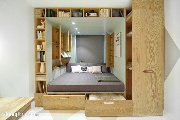 13平米小公寓装修 打造超强收纳能力卧室