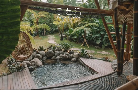 竹子建造3层楼度假小屋，打造隐世避暑秘境