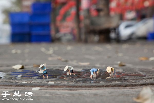 Slinkachu的小小人模型街头涂鸦艺术