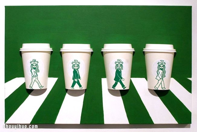 韩国画家 SOO MIN KIM 的创意纸杯画