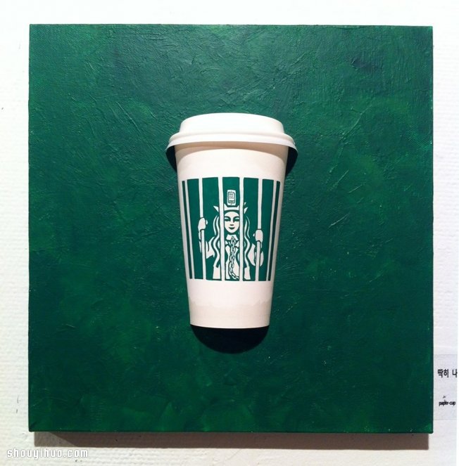 韩国画家 SOO MIN KIM 的创意纸杯画
