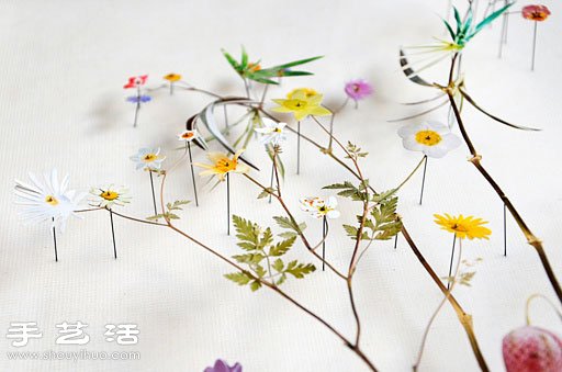 植物花草拼贴DIY美丽如诗的装饰画