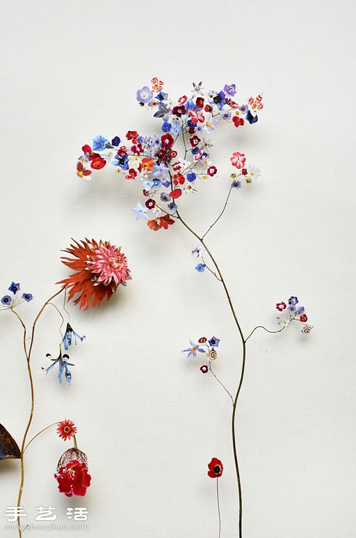 植物花草拼贴DIY美丽如诗的装饰画