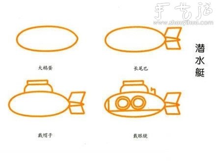 教孩子简笔画各种交通工具（下）