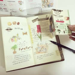 马来西亚女生做的旅行手账日记本 很有爱！