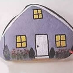 简单石头画小房子的画法图解教程