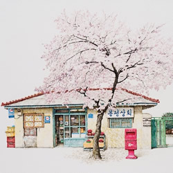 人情味是非卖品！韩国艺术家二十年的柑仔店画作