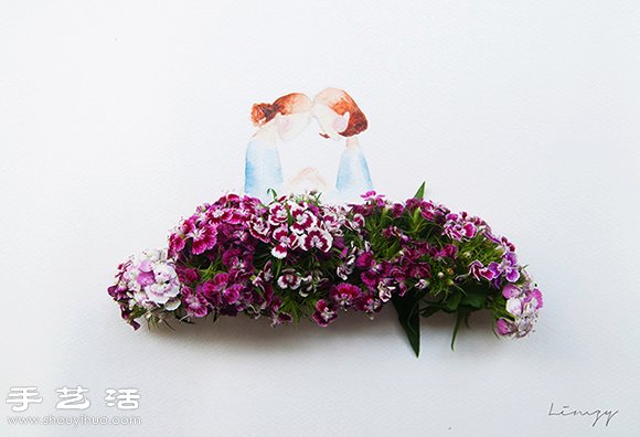 创意DIY：鲜花+绘画 讲述妈妈的一生