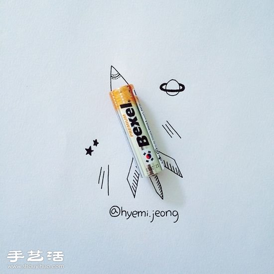 韩国插画师Hyemi Jeong的创意简笔画