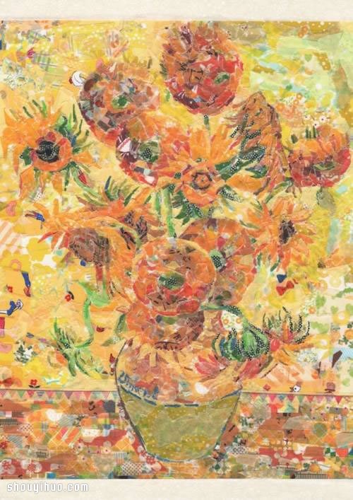 缤纷纸胶带拼贴DIY出来的世界经典名画