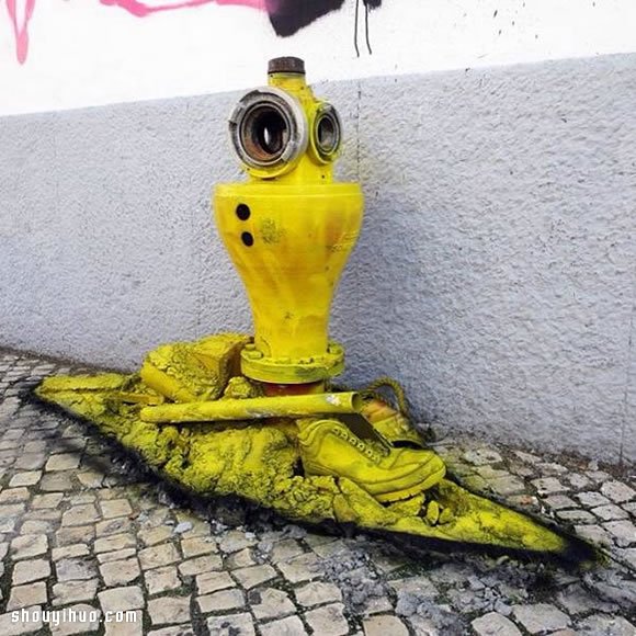 利用街头的废旧垃圾 DIY震撼人心的涂鸦艺术