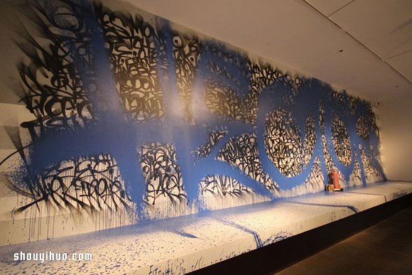 自由街头艺术展览 任由艺术家挥洒的白墙