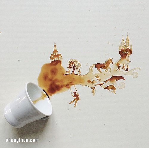 Giulia Bernardelli 咖啡画作品欣赏
