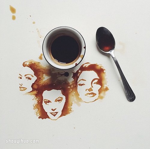 Giulia Bernardelli 咖啡画作品欣赏