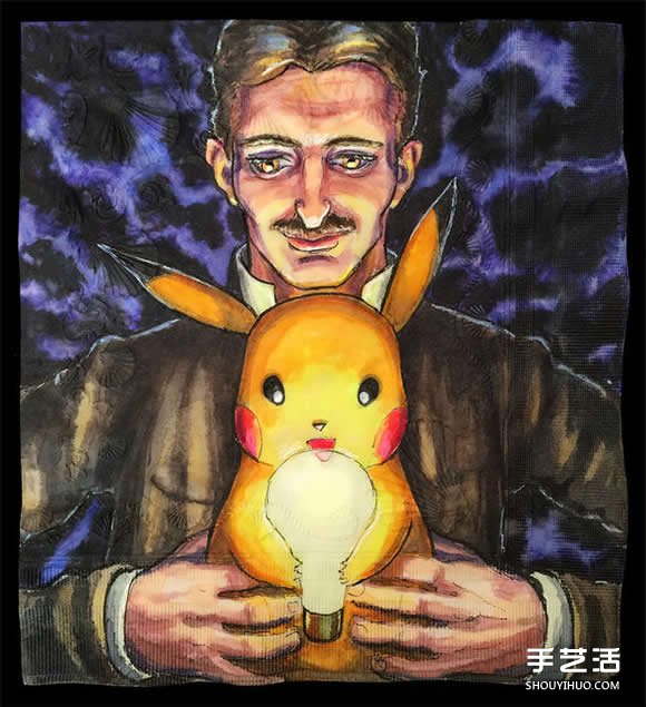 在餐巾纸上妙笔生花 才华洋溢妈妈的恶搞漫画