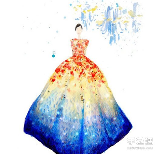 新加坡艺术家的指甲油手绘礼服作品 美到爆!