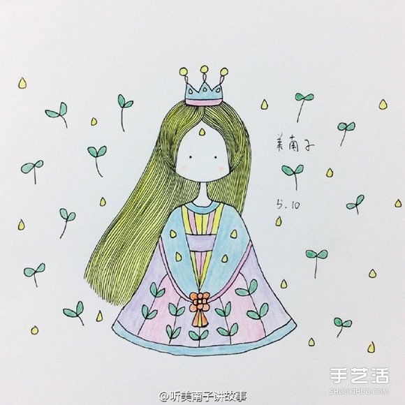 卡通灰姑娘简笔画的画法 简笔画灰姑娘的图片