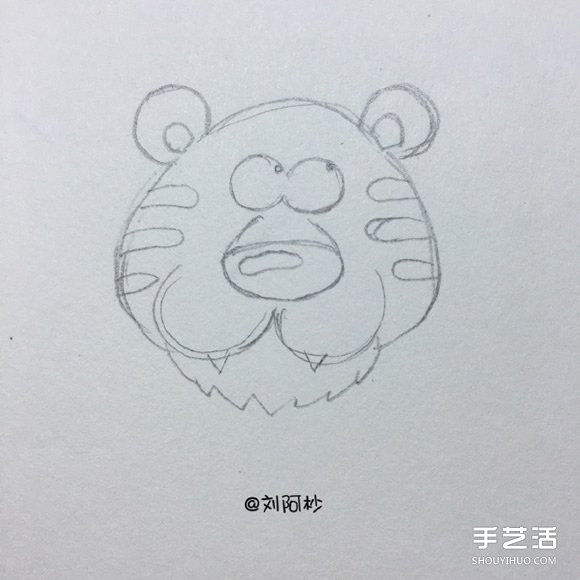 卡通老虎先生简笔画画法 简笔画卡通老虎图片