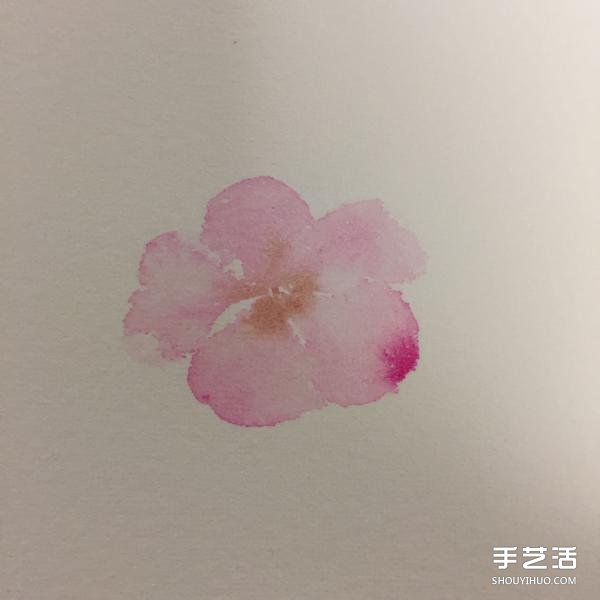 水彩画画花的步骤图片 花朵水彩画的技法教程