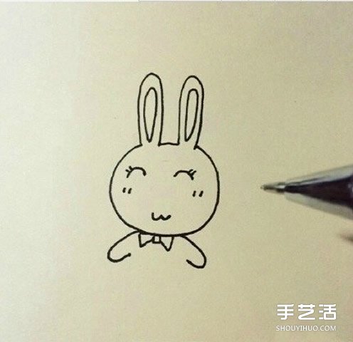 卡通小兔子简笔画教程 简单又可爱小兔子画法
