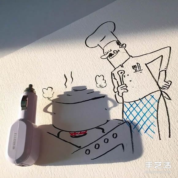 创意影子画的画法 儿童影子画作品图片