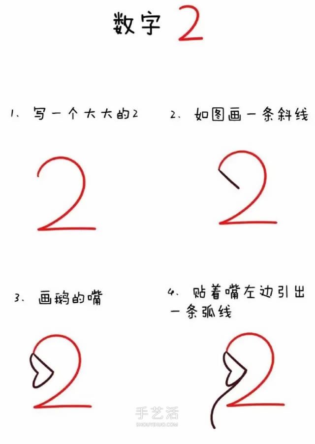 数字简笔画动物1到10 可爱数字简笔画图片大全