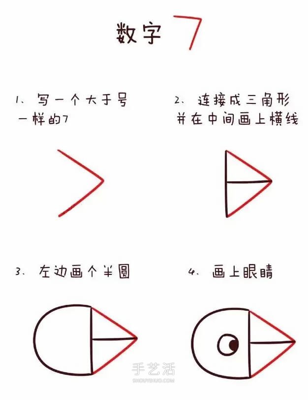 数字简笔画动物1到10 可爱数字简笔画图片大全