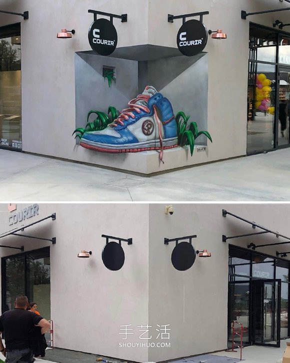 街头艺人用喷漆将汽油箱改造成斯芬克斯猫