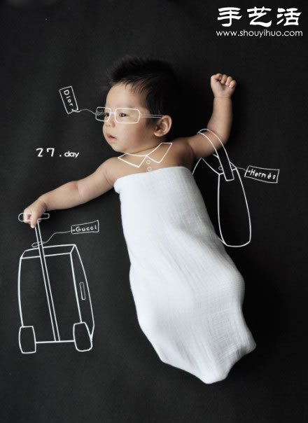 创意DIY趣味宝宝摄影 别具风格的成长记录