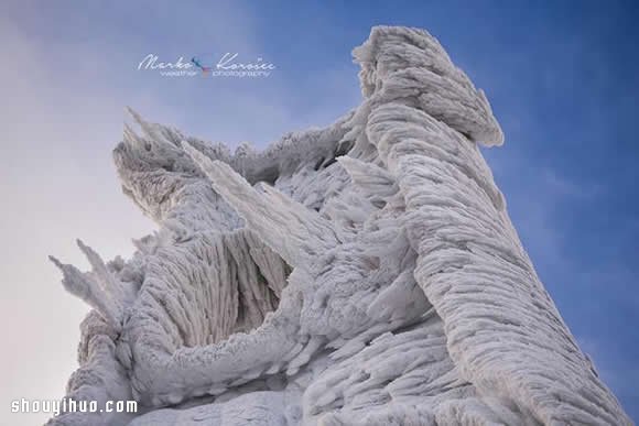 斯洛维尼亚山区极端冰雪场景摄影作品