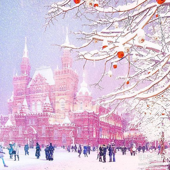 宛如北国仙境的莫斯科 呈现出梦幻的童话氛围