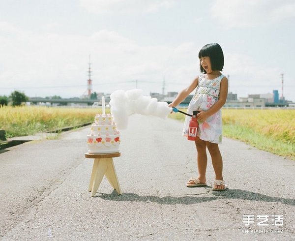 可爱小女孩摄影摆拍 简单创意让照片充满趣味