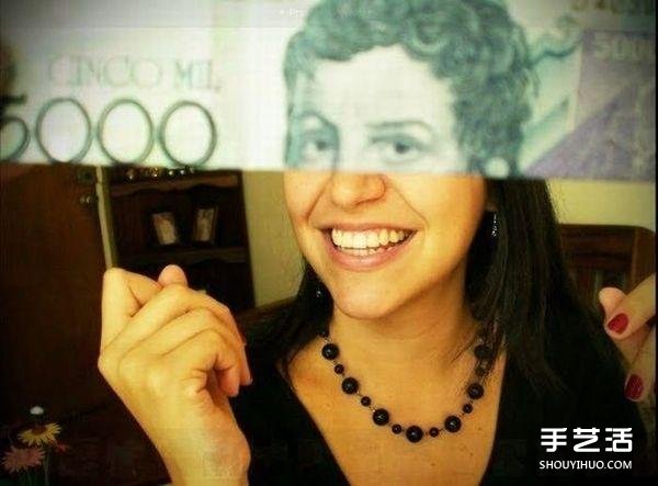 好玩的纸币错位照图片 让你DIY出名人钞票脸