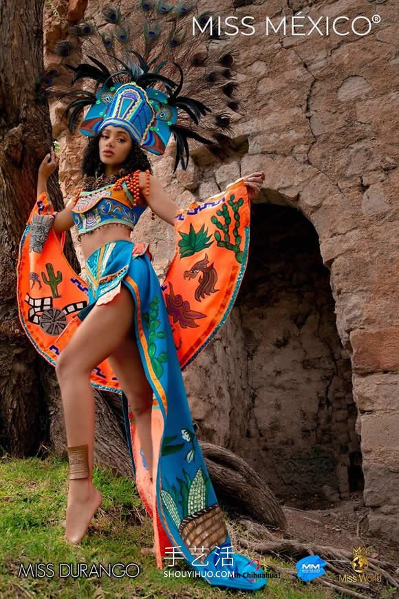 墨西哥小姐穿传统服饰拍摄时尚大片，华丽争艳！
