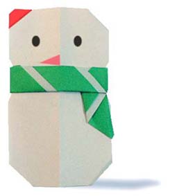 雪人的折纸方法