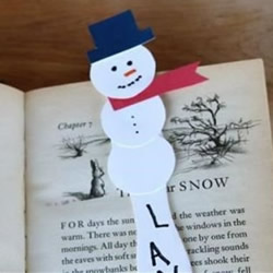 雪人书签制作方法图解 雪糕棍做雪人书签教程