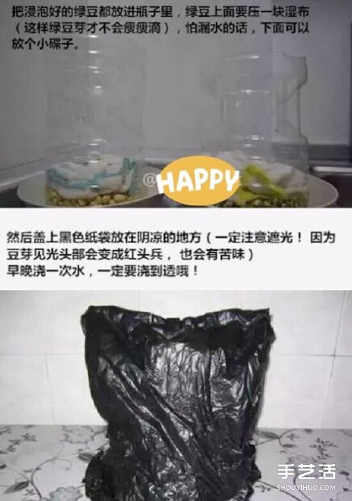 可乐瓶子种豆芽的方法 家庭种豆芽的简单教程