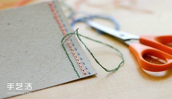 刺绣新年贺卡手工制作 创意明信片设计DIY