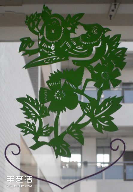 儿童窗花剪纸图案欣赏 简单春节窗花剪纸图片